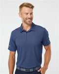 Adidas A498 Men's Ultimate365 Diamond Dot Print Polo - Navy Blue/ White/ Grey Three - model front