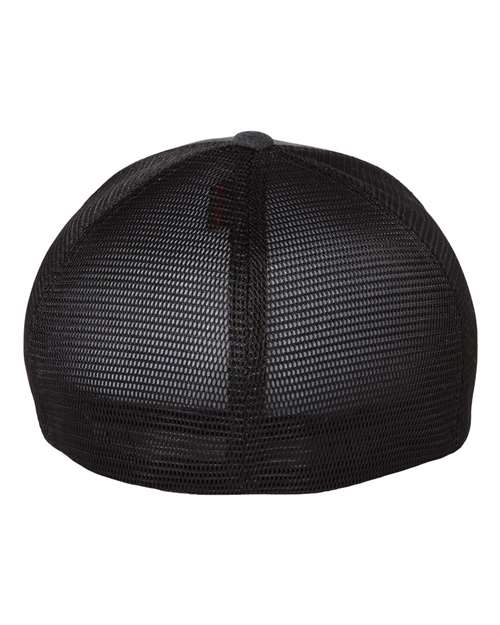 Flexfit 5511UP Unipanel Trucker Cap - Melange Dark Grey/ Black - back