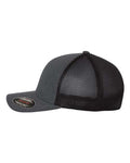 Flexfit 5511UP Unipanel Trucker Cap - Melange Dark Grey/ Black - side
