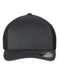 Flexfit 5511UP Unipanel Trucker Cap - Melange Dark Grey/ Black - front