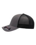 Flexfit 5511UP Unipanel Trucker Cap - Melange Heather/ Black - side