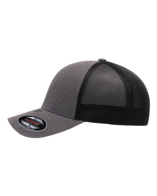 Flexfit 5511UP Unipanel Trucker Cap - Melange Heather/ Black - side