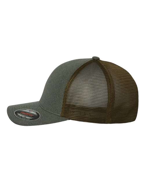 Flexfit 5511UP Unipanel Trucker Cap - Melange Olive - side