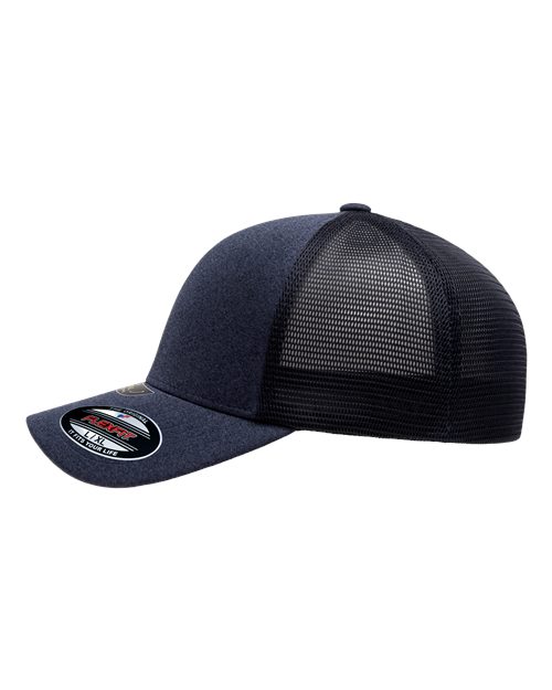 Flexfit 5511UP Unipanel Trucker Cap - Melange Navy - side