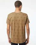Code Five 3929 Unisex Star Print Tee - Coyote Brown Star - model back