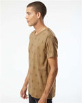Code Five 3929 Unisex Star Print Tee - Coyote Brown Star - model side