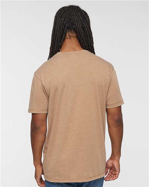LAT 6902 Unisex Vintage Wash Tee - Washed Coyote Brown - model back