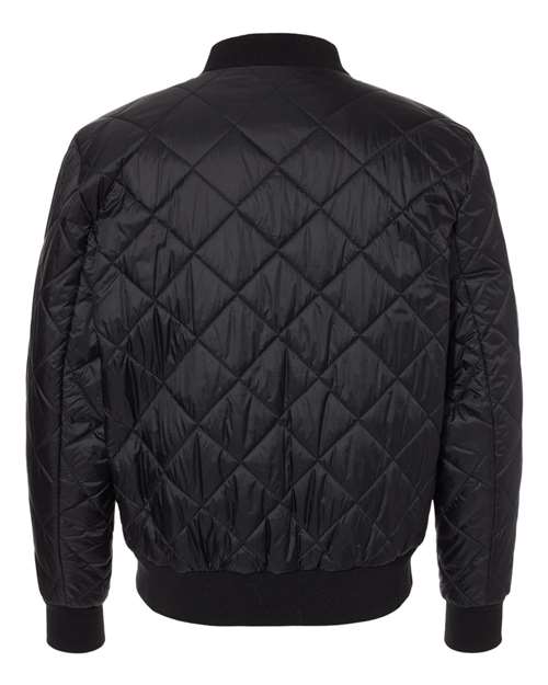 Weatherproof 21752 Men's HeatLast Quilted Packable Bomber - Black - back