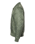 Weatherproof 21752 Men's HeatLast Quilted Packable Bomber - Olive Grey - side