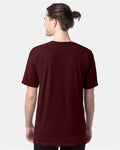 Hanes GDH100 Men's Garment-Dyed T-Shirt - Maroon - model back