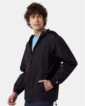 Champion CO125 Unisex Full-Zip Anorak Jacket - Black - model side