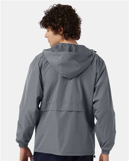 Champion CO125 Unisex Full-Zip Anorak Jacket - Graphite - model back