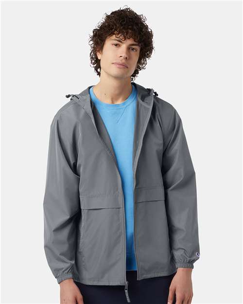 Champion CO125 Unisex Full-Zip Anorak Jacket - Graphite - model front