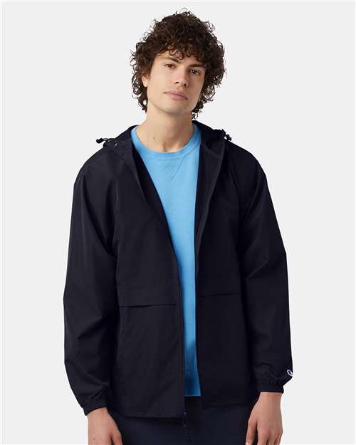 Champion CO125 Unisex Full-Zip Anorak Jacket - Navy - model front