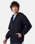 Champion CO125 Unisex Full-Zip Anorak Jacket - Navy - model side