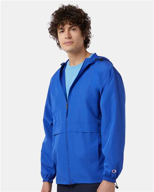 Champion CO125 Unisex Full-Zip Anorak Jacket - Royal Blue - model side