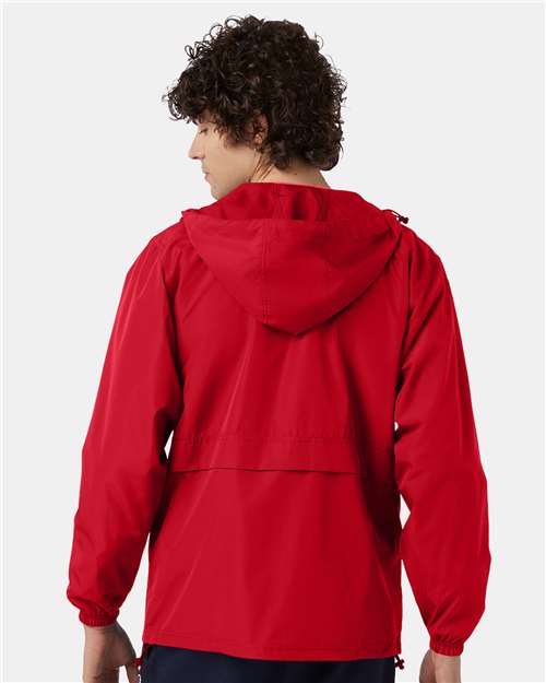 Champion CO125 Unisex Full-Zip Anorak Jacket - Scarlet - model back