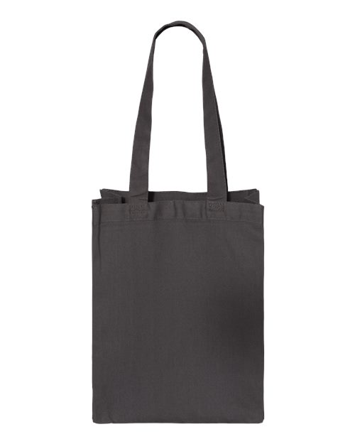 Q-Tees Q1000 12L Gussetted Shopping Bag - Charcoal - back