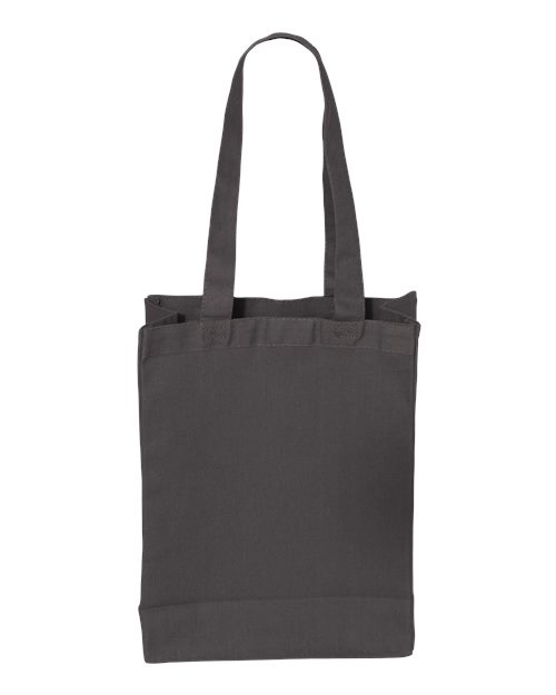 Q-Tees Q1000 12L Gussetted Shopping Bag - Charcoal - front