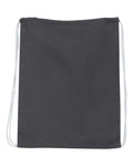 Q-Tees Q4500 Economical Cotton Drawstring Bag - Charcoal - back