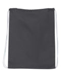 Q-Tees Q4500 Economical Cotton Drawstring Bag - Charcoal - front