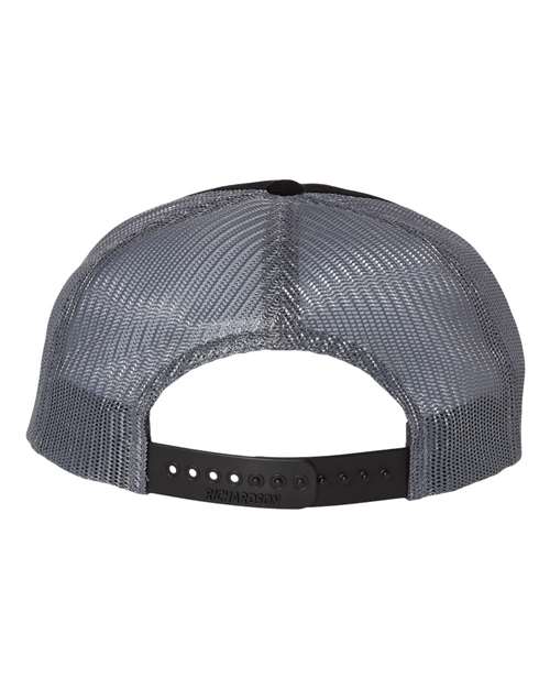 Richardson 930 Troutdale Corduroy Trucker Cap - Black/ Charcoal - back