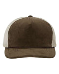 Richardson 930 Troutdale Corduroy Trucker Cap - Brown/ Sand - front