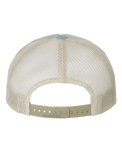 Richardson 930 Troutdale Corduroy Trucker Cap - Light Blue/ Sand - back