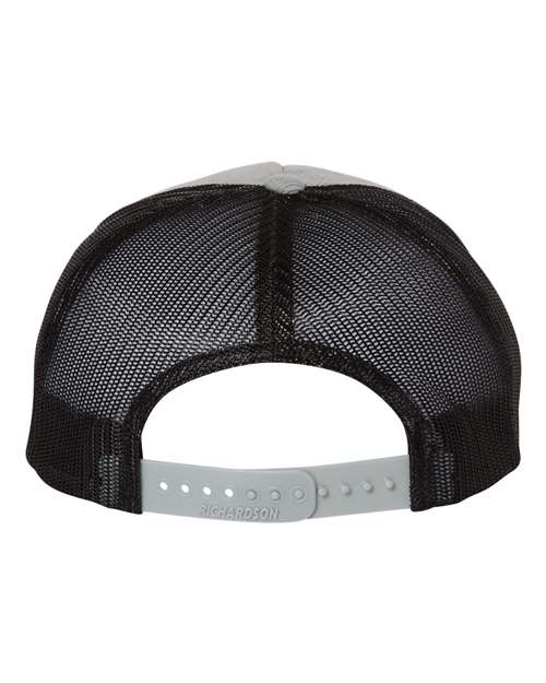 Richardson 930 Troutdale Corduroy Trucker Cap - Light Grey/ Black - back