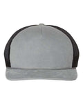 Richardson 930 Troutdale Corduroy Trucker Cap - Light Grey/ Black - front