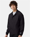 Champion CO126 Unisex Coach's Jacket - Black - model side