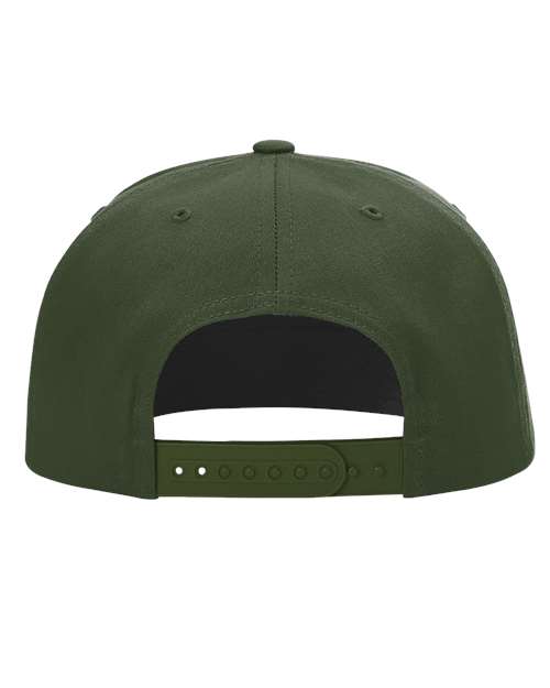 Richardson 255 Pinch Front Structured Snapback Trucker Cap - Army Olive - back