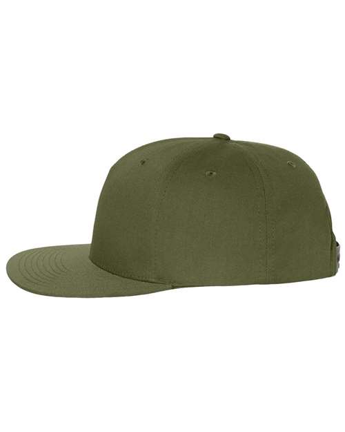 Richardson 255 Pinch Front Structured Snapback Trucker Cap - Army Olive - side