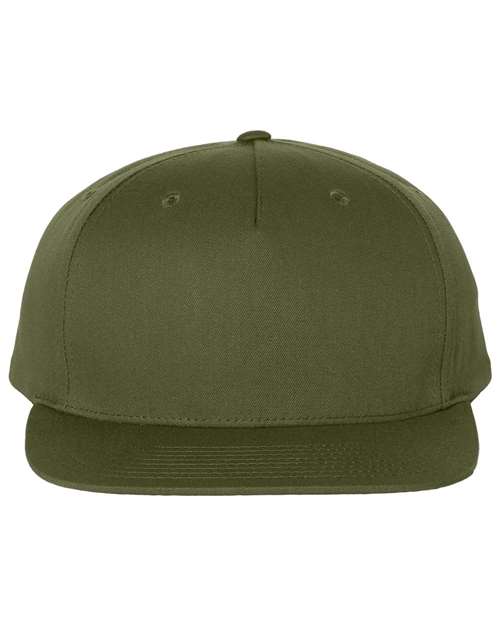 Richardson 255 Pinch Front Structured Snapback Trucker Cap - Army Olive - front