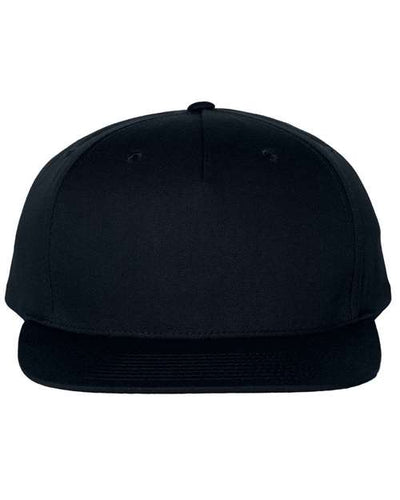 Richardson 255 Pinch Front Structured Snapback Trucker Cap - Black - front