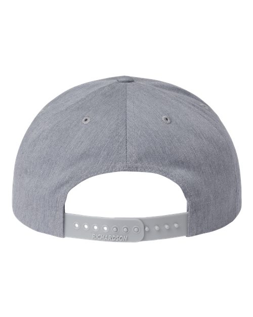 Richardson 255 Pinch Front Structured Snapback Trucker Cap - Heather Grey - back