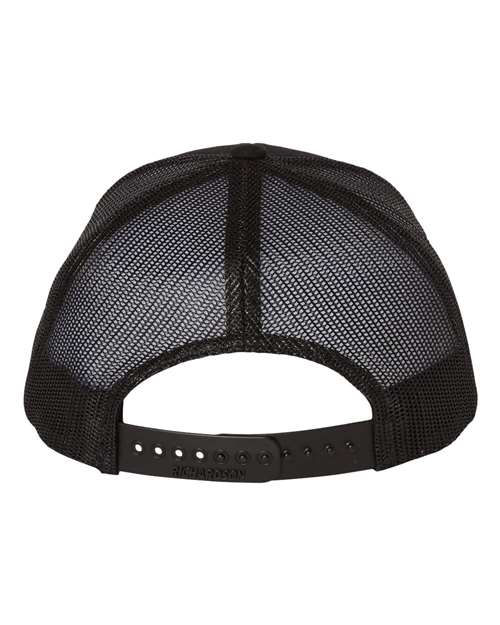 Richardson 112Y Youth Trucker Snapback Cap - Black - back