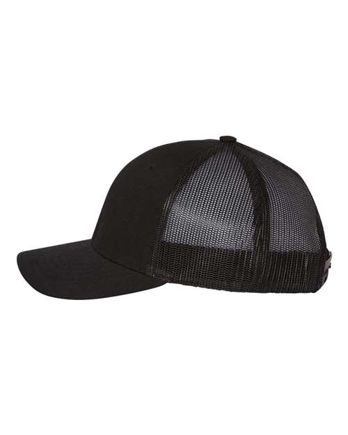 Richardson 112Y Youth Trucker Snapback Cap - Black - side