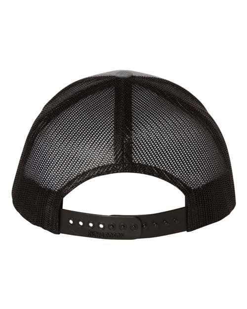 Richardson 112Y Youth Trucker Snapback Cap - Heather Grey/ Black - back