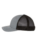 Richardson 112Y Youth Trucker Snapback Cap - Heather Grey/ Black - side