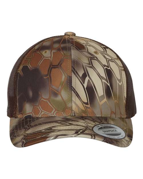 Yupoong 6606 Retro Trucker Cap - Kryptek Highlander - front