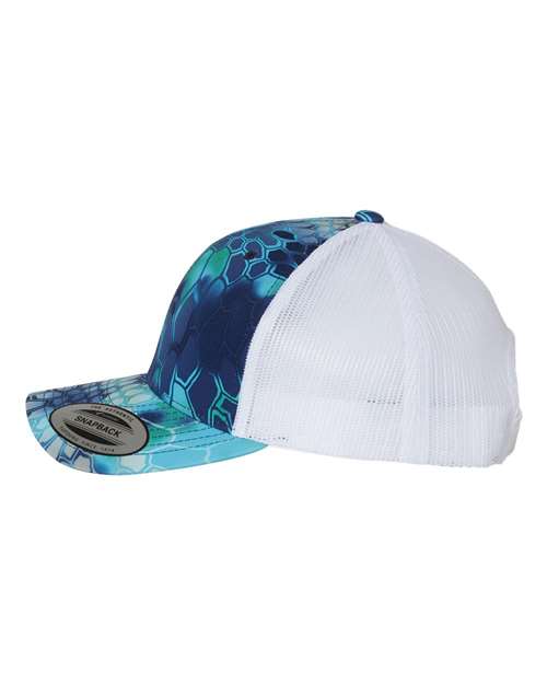 Yupoong 6606 Retro Trucker Cap - Kryptek Pontus - side