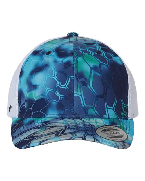 Yupoong 6606 Retro Trucker Cap - Kryptek Pontus - front