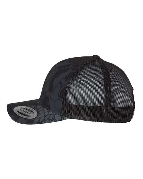Yupoong 6606 Retro Trucker Cap - Kryptek Typhon - side