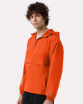 Champion CO200 Unisex Packable Anorak Jacket - Orange - model side