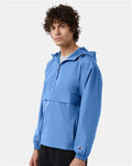Champion CO200 Unisex Packable Anorak Jacket - Light Blue - model side