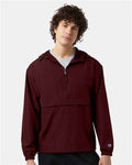 Champion CO200 Unisex Packable Anorak Jacket - Maroon - model front
