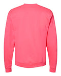 Hanes P160 EcoSmart Crewneck Sweatshirt - Safety Pink - back