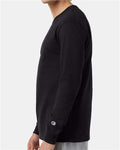 Champion T453 Unisex Heritage Jersey Long Sleeve T-Shirt - Black - model side