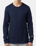 Champion T453 Unisex Heritage Jersey Long Sleeve T-Shirt - Navy - model front